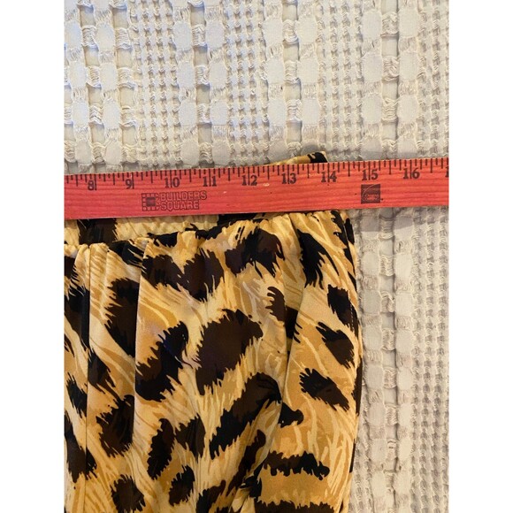 Iman Cheetah Animal Print Size Medium Pajama Pants w/ Pockets Elastic Waist - Picture 7 of 9